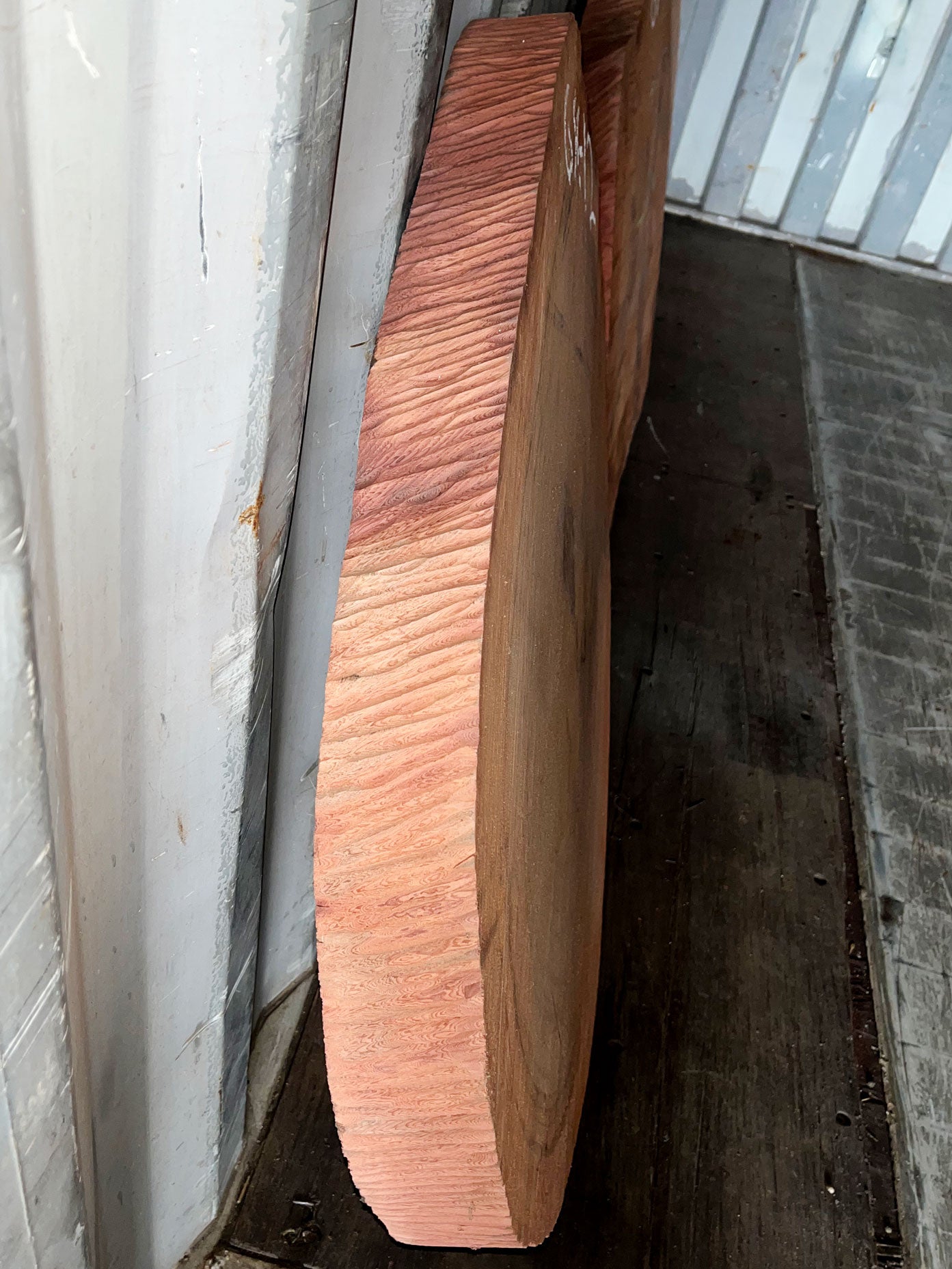 Giant Sequoia Live Edge Cookie / Round – 36" x 33.5" x 2.5" – Old Growth, Air-Dried – #GSC-12