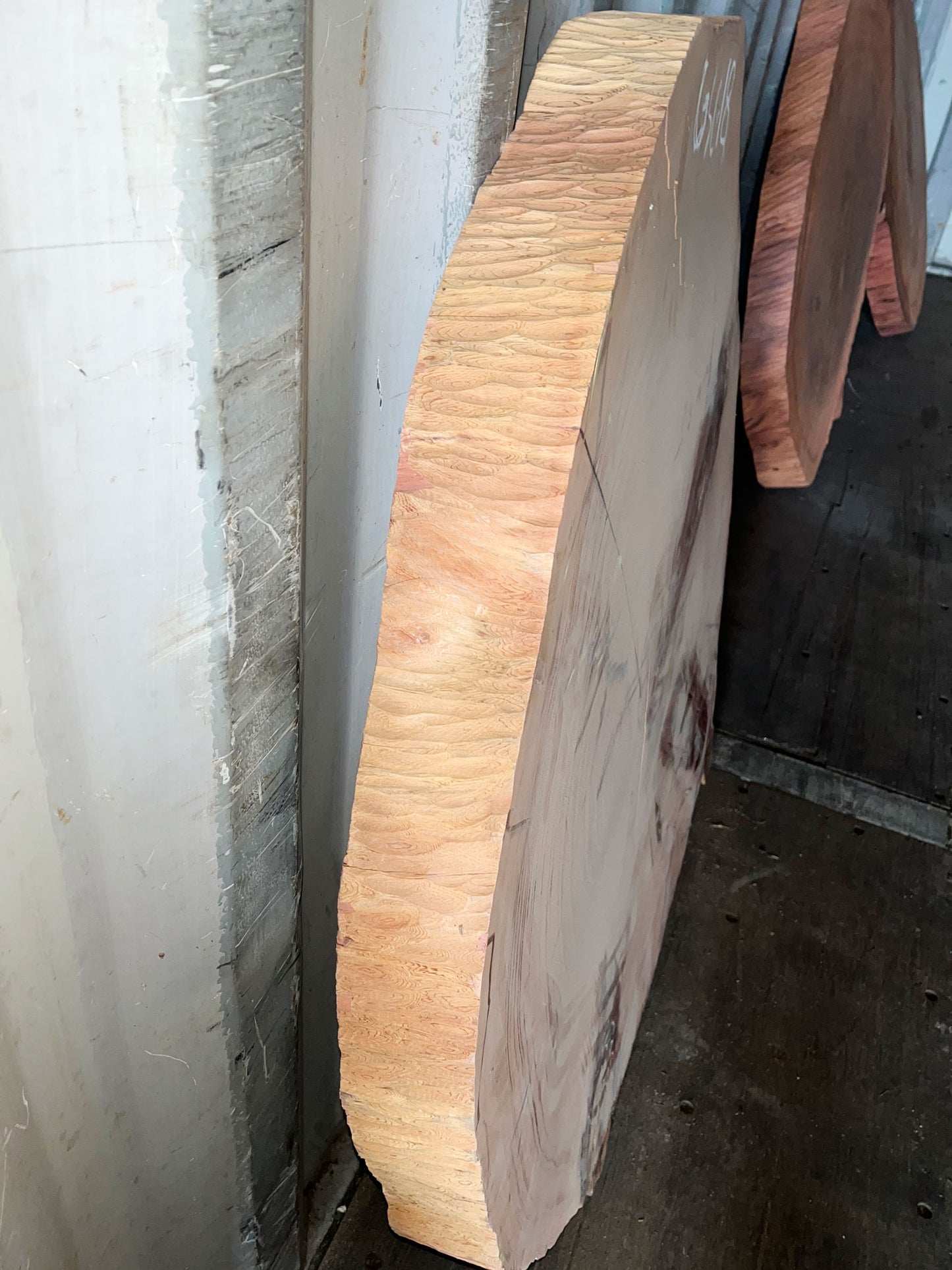 Giant Sequoia Live Edge Cookie / Round – 42" x 40.5" x 1.5" – Old Growth, Air-Dried – #GSC-18