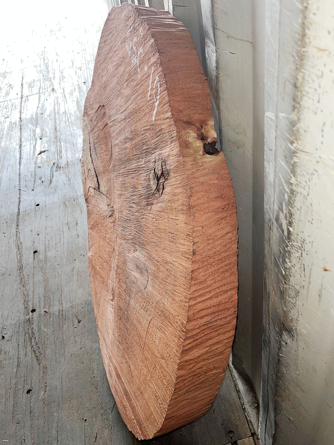 Giant Sequoia Live Edge Cookie / Round – 38" x 34" x 2.5" – Old Growth, Air-Dried – #GSC-19