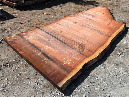 Giant Sequoia Live Edge Slab – 15.25' x 82" x 3.25" – Old Growth, Air-Dried – #C1-8