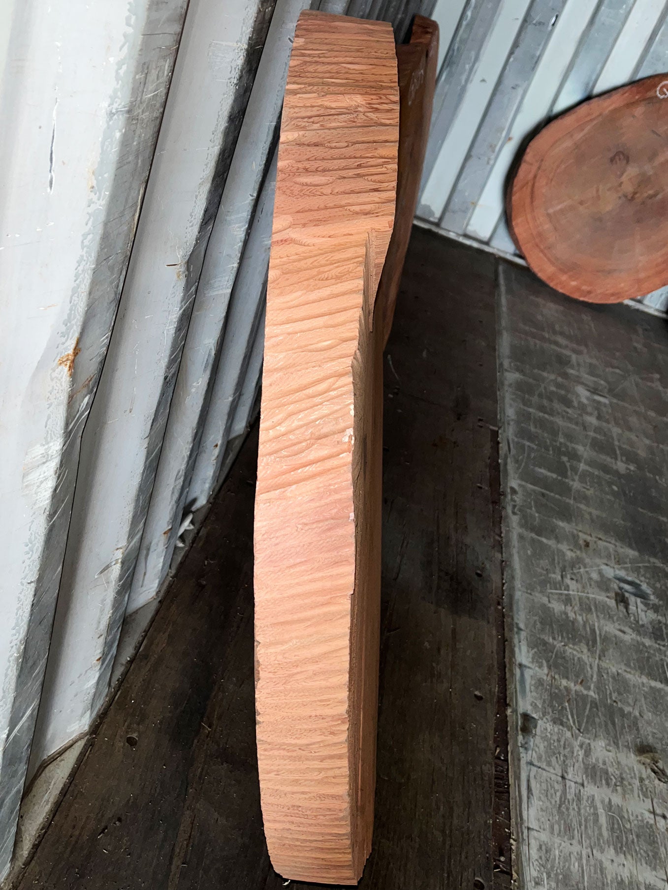 Giant Sequoia Live Edge Cookie / Round – 42" x 39" x 2.75" – Old Growth, Air-Dried – #GSC-11