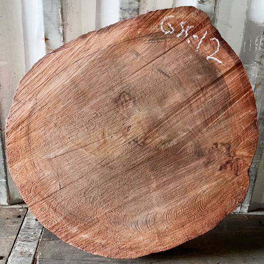 Giant Sequoia Live Edge Cookie / Round – 36" x 33.5" x 2.5" – Old Growth, Air-Dried – #GSC-12