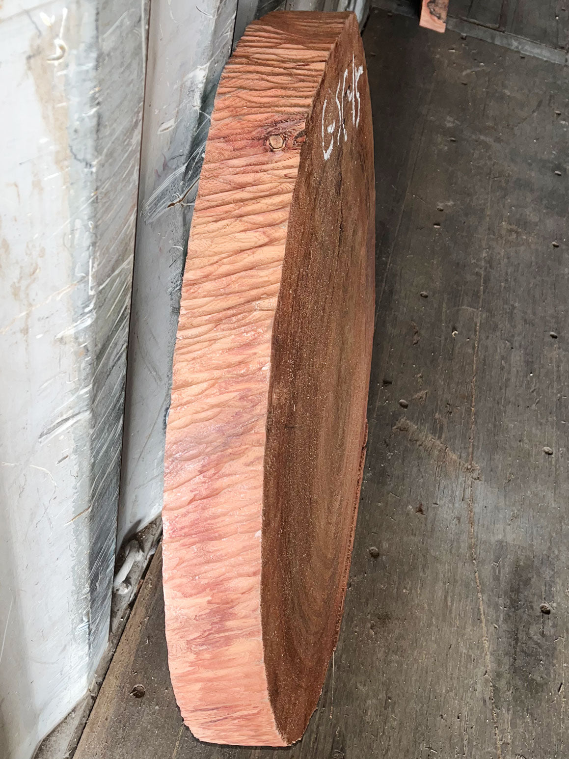 Giant Sequoia Live Edge Cookie / Round – 30" x 27.5" x 3" – Old Growth, Air-Dried – #GSC-15