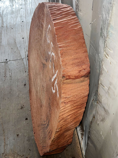 Giant Sequoia Live Edge Cookie / Round – 30" x 27.5" x 3" – Old Growth, Air-Dried – #GSC-15