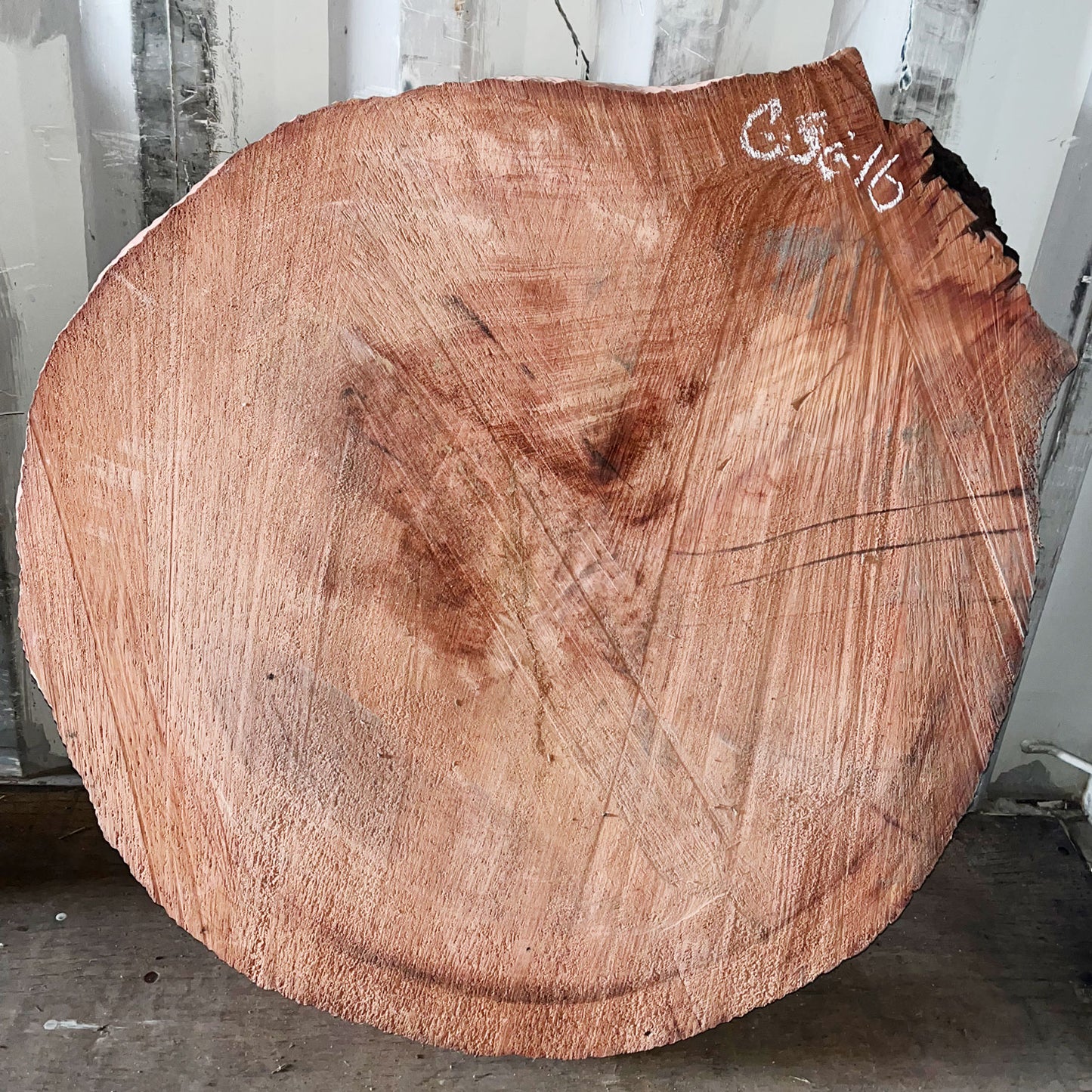 Giant Sequoia Live Edge Cookie / Round – 43" x 41" x 2" – Old Growth, Air-Dried – #GSC-16