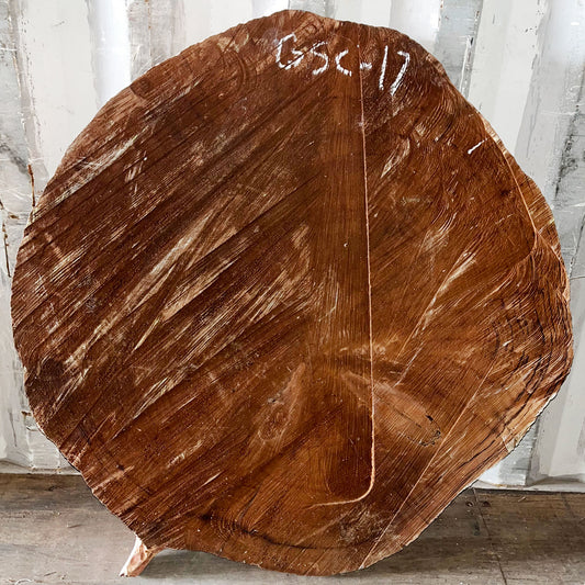 Giant Sequoia Live Edge Cookie / Round – 41" x 38.5" x 3" – Old Growth, Air-Dried – #GSC-17