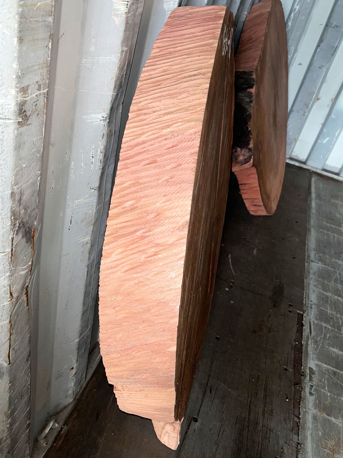 Giant Sequoia Live Edge Cookie / Round – 41" x 38.5" x 3" – Old Growth, Air-Dried – #GSC-17