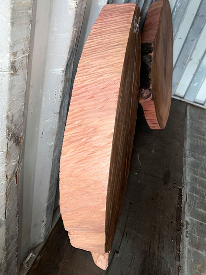 Giant Sequoia Live Edge Cookie / Round – 41" x 38.5" x 3" – Old Growth, Air-Dried – #GSC-17