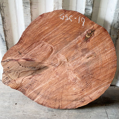 Giant Sequoia Live Edge Cookie / Round – 38" x 34" x 2.5" – Old Growth, Air-Dried – #GSC-19