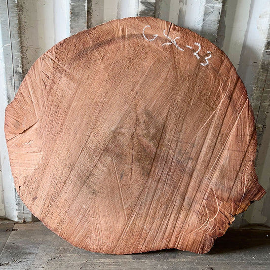 Giant Sequoia Live Edge Cookie / Round – 42" x 40" x 1.5" – Old Growth, Air-Dried – #GSC-23