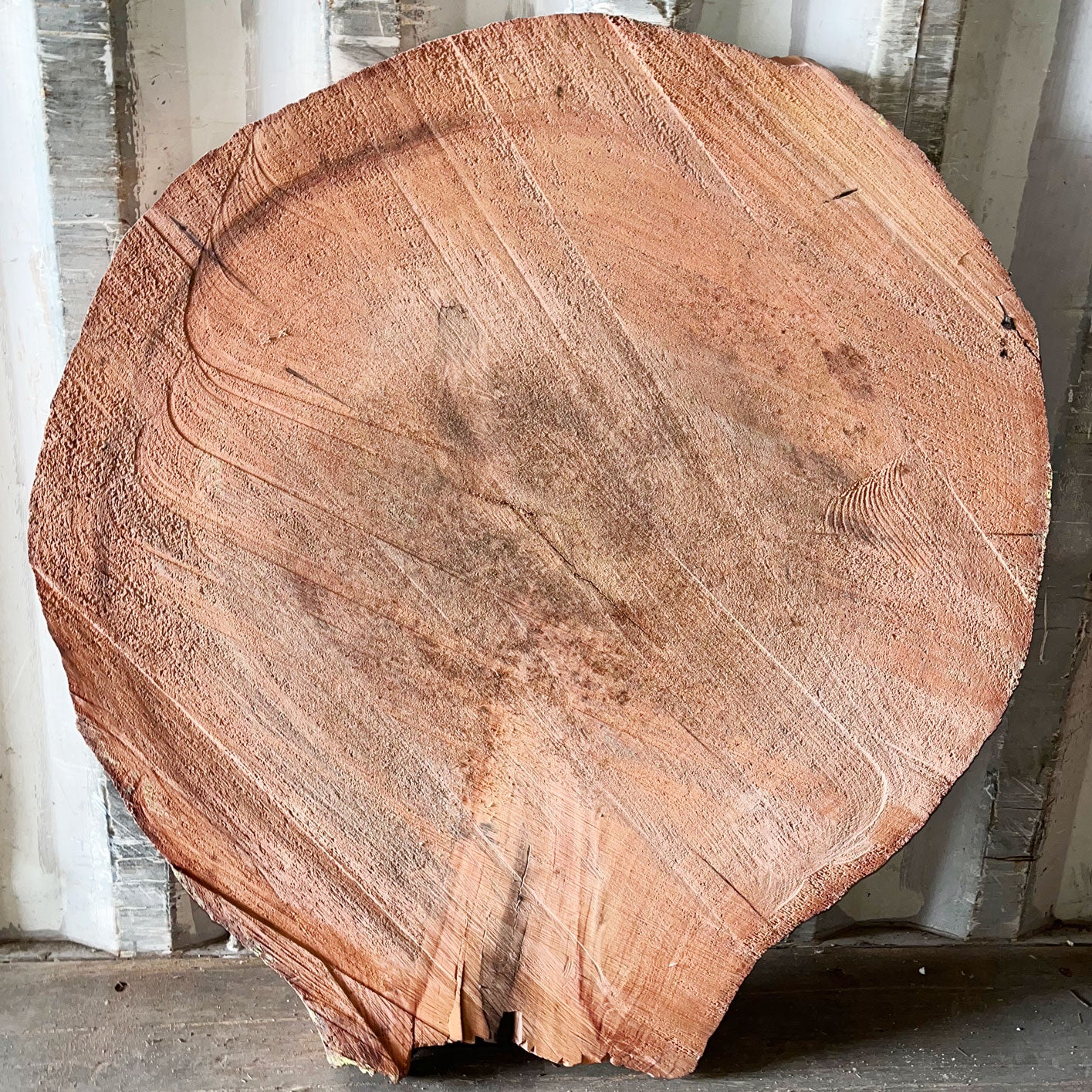 Giant Sequoia Live Edge Cookie / Round – 42" x 40" x 1.5" – Old Growth, Air-Dried – #GSC-23