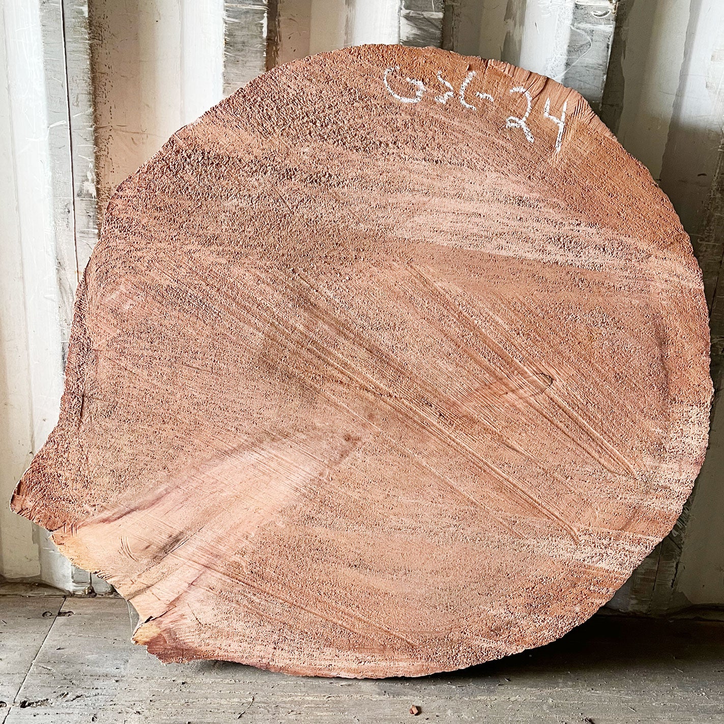 Giant Sequoia Live Edge Cookie / Round – 41" x 40" x 3.25" – Old Growth, Air-Dried – #GSC-24