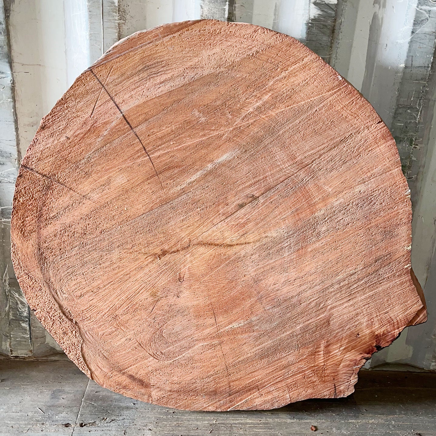 Giant Sequoia Live Edge Cookie / Round – 41" x 40" x 3.25" – Old Growth, Air-Dried – #GSC-24