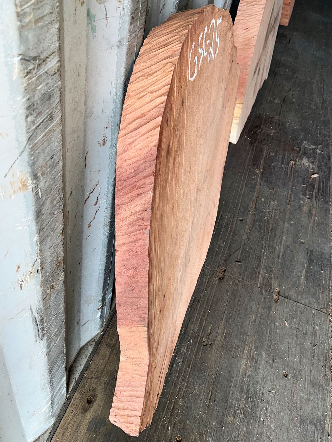 Giant Sequoia Live Edge Cookie / Round – 35" x 29.5" x 2.5" – Old Growth, Air-Dried – #GSC-25