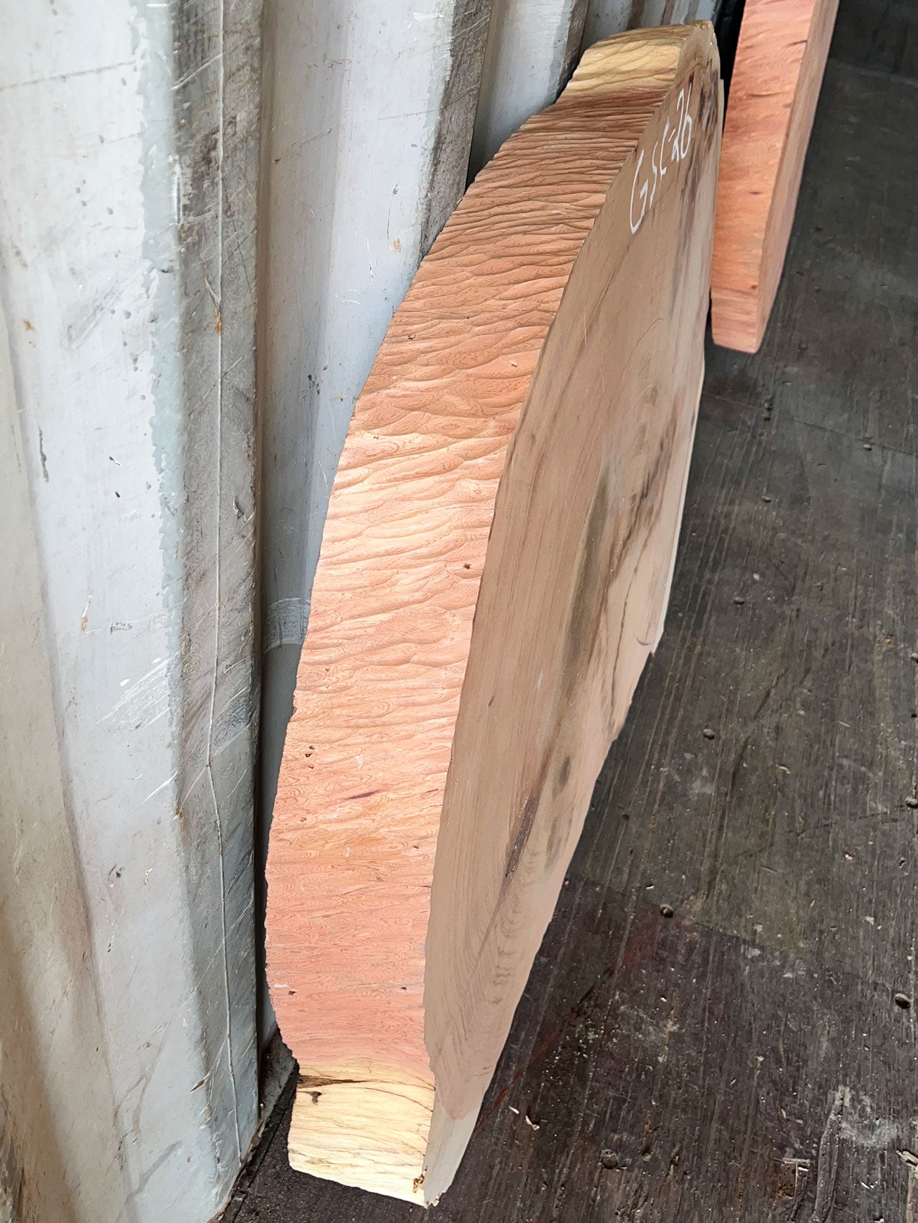 Giant Sequoia Live Edge Cookie / Round – 39.5" x 31" x 2.75" – Old Growth, Air-Dried – #GSC-26