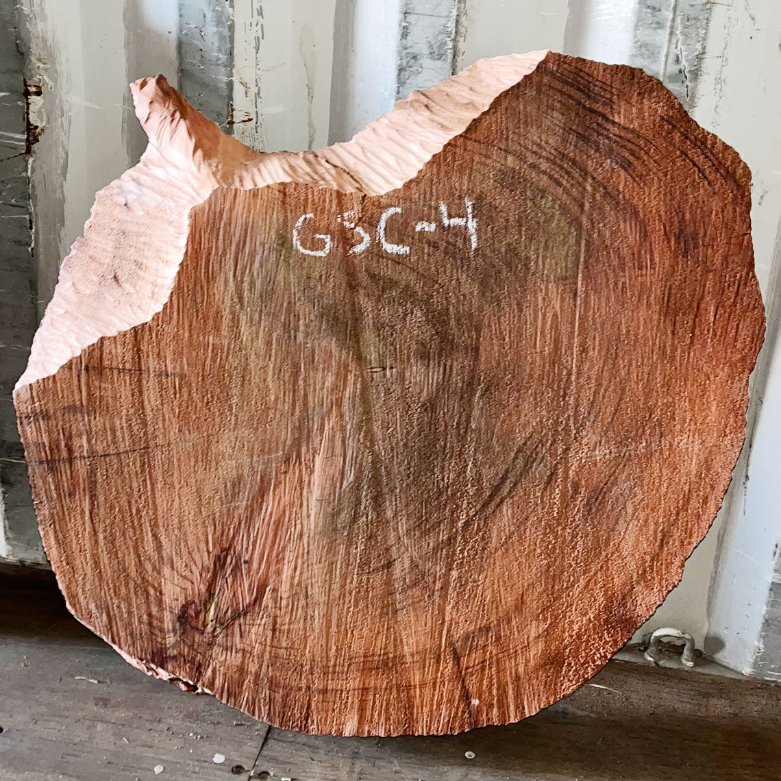 Giant Sequoia Live Edge Cookie / Round – 33" x 25.5" x 2.5" – Old Growth, Air-Dried – #GSC-4
