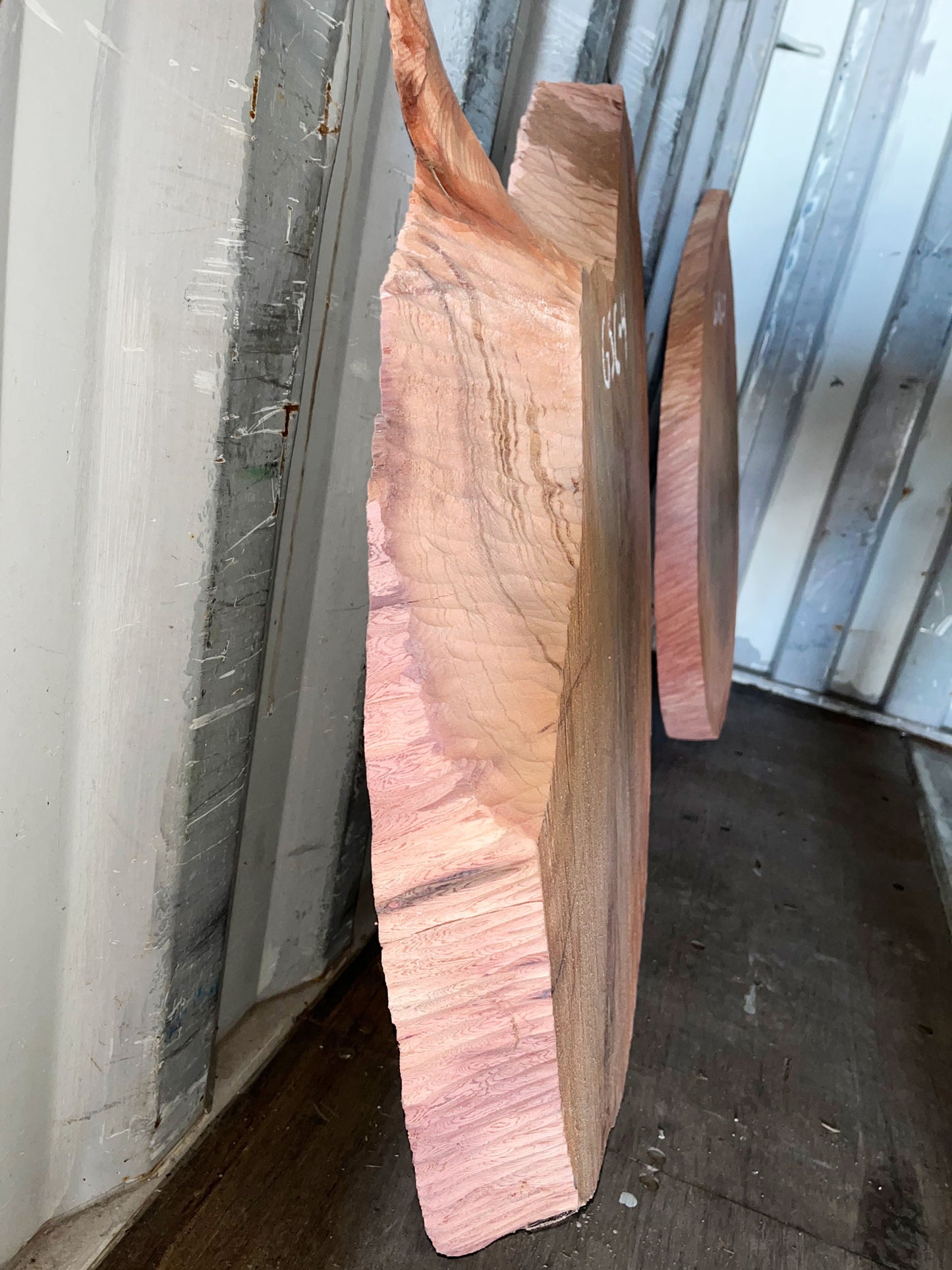 Giant Sequoia Live Edge Cookie / Round – 33" x 25.5" x 2.5" – Old Growth, Air-Dried – #GSC-4