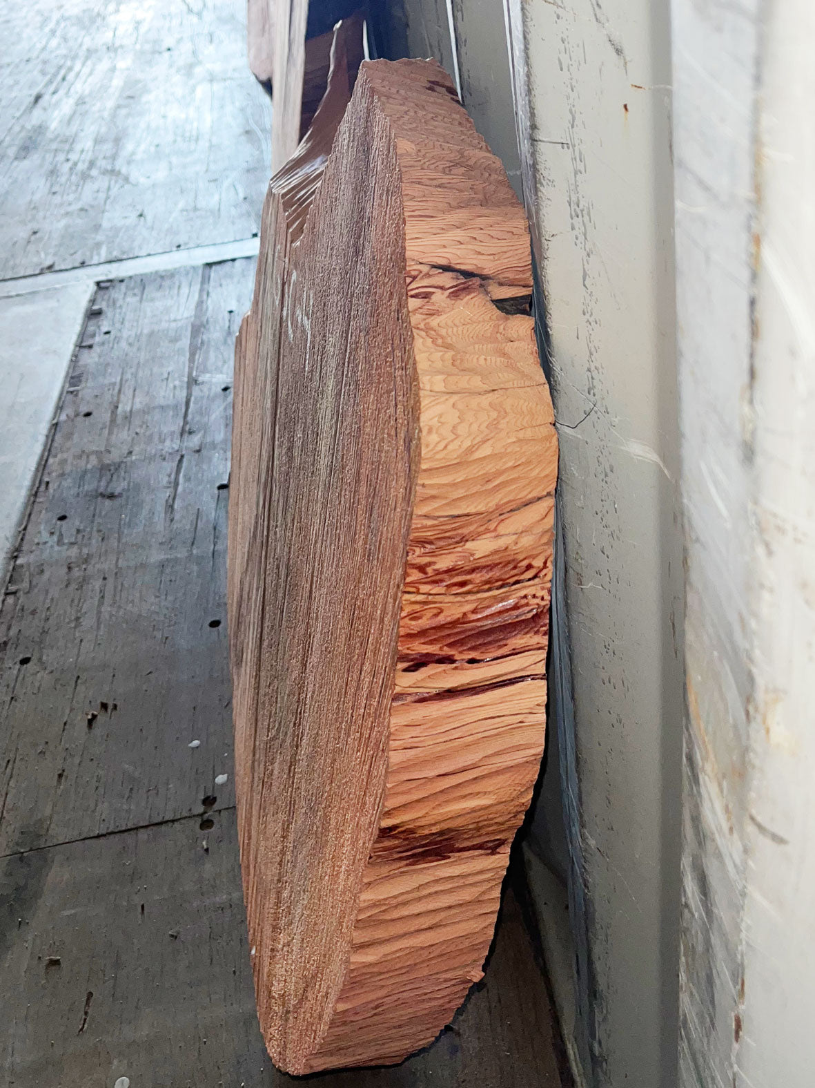 Giant Sequoia Live Edge Cookie / Round – 33" x 25.5" x 2.5" – Old Growth, Air-Dried – #GSC-4