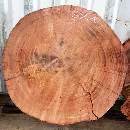 Giant Sequoia Live Edge Cookie / Round – 46" x 43" x 4" – Old Growth, Air-Dried – #GSC-6