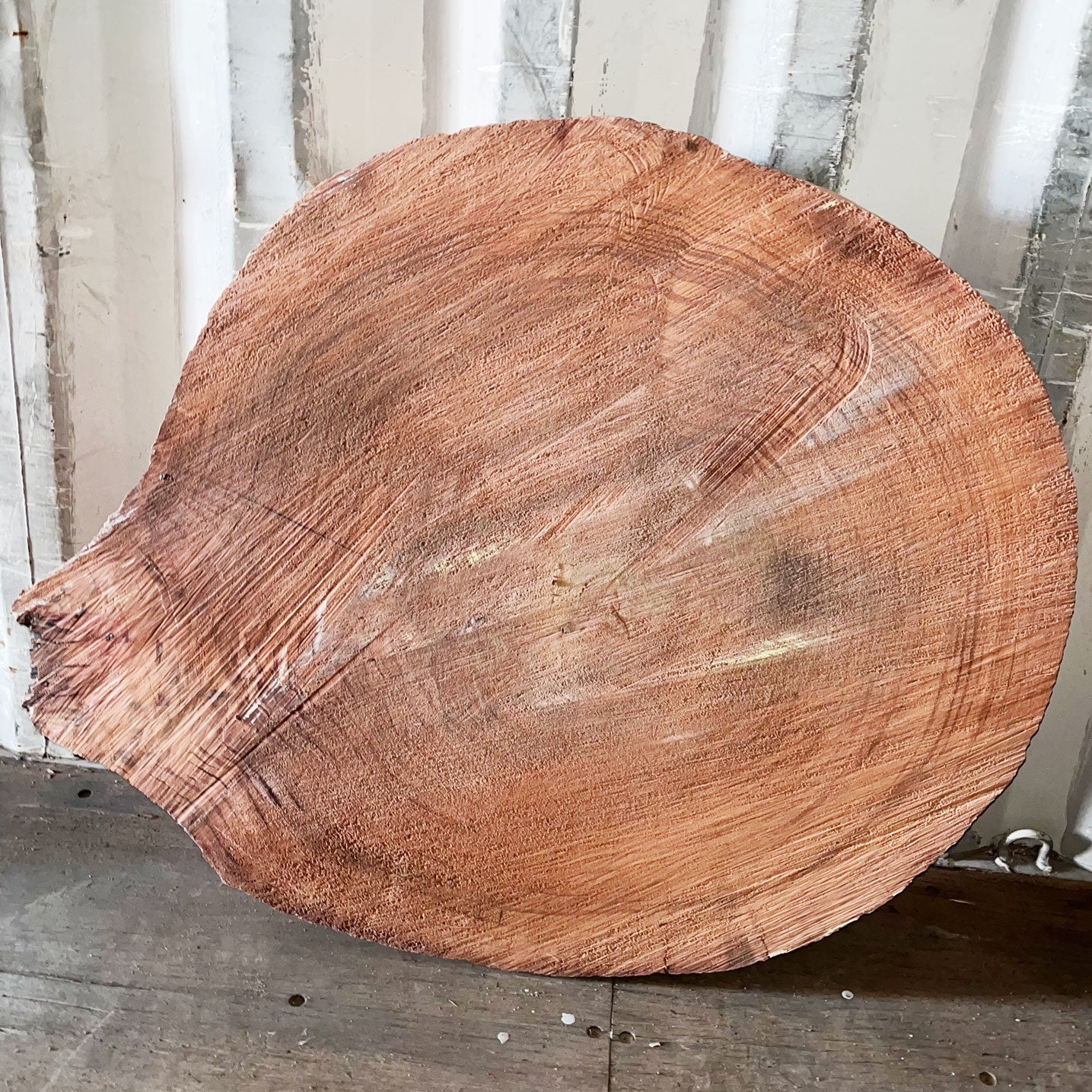 Giant Sequoia Live Edge Cookie / Round – 36" x 34" x 2.75" – Old Growth, Air-Dried – #GSC-8