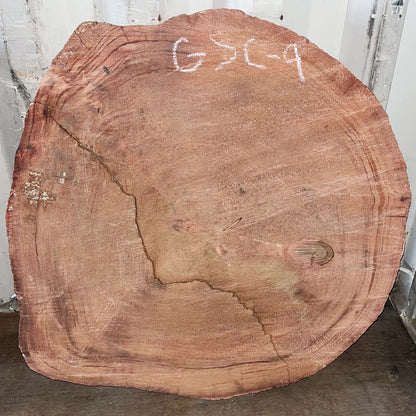 Giant Sequoia Live Edge Cookie / Round – 35" x 34" x 3" – Old Growth, Air-Dried – #GSC-9
