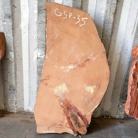 Giant Sequoia Live Edge Piece – 41" x 18" x 3" – Old Growth, Air-Dried – #GSP-35