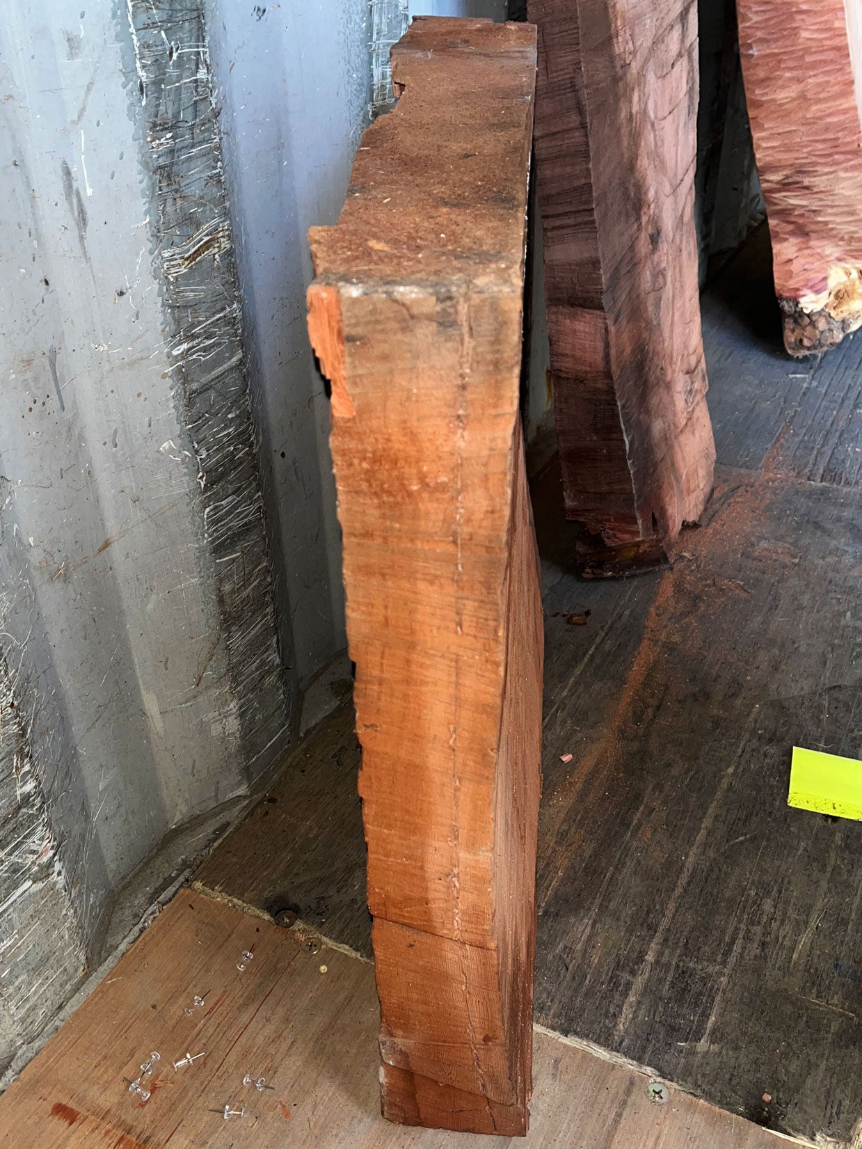 Giant Sequoia Live Edge Piece – 21" x 22" x 2.5" – Old Growth, Air-Dried – #GSP-42