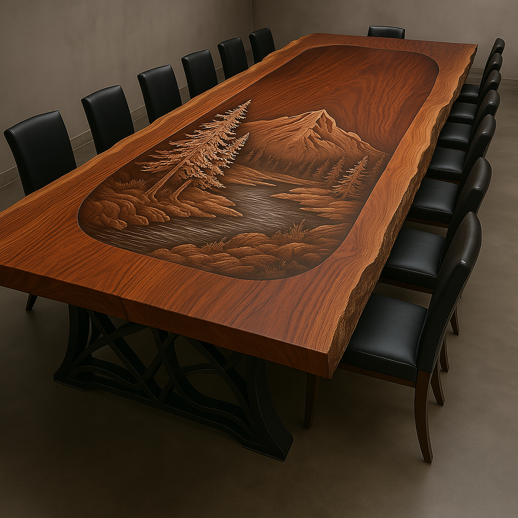 Custom Conference Table, Old Growth Giant Sequoia