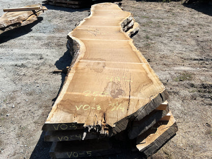 Heritage Valley Oak Live Edge Slab – 20.83' x 52" x 3.125" – Old Growth, Air-Dried – #VO-3