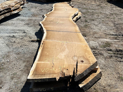 Heritage Valley Oak Live Edge Slab – 20.42' x 57" x 3" – Old Growth, Air-Dried – #VO-4