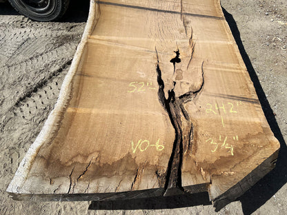 Heritage Valley Oak Live Edge Slab – 20.17' x 64" x 3.25" – Old Growth, Air-Dried – #VO-6
