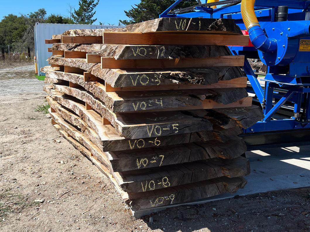Heritage Valley Oak Live Edge Slab – 20.17' x 64" x 3.25" – Old Growth, Air-Dried – #VO-6