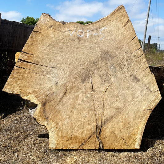 Heritage Valley Oak Live Edge Cookie / Round – 43" x 33" x 2.25" – Old Growth, Air-Dried – #VOP-5