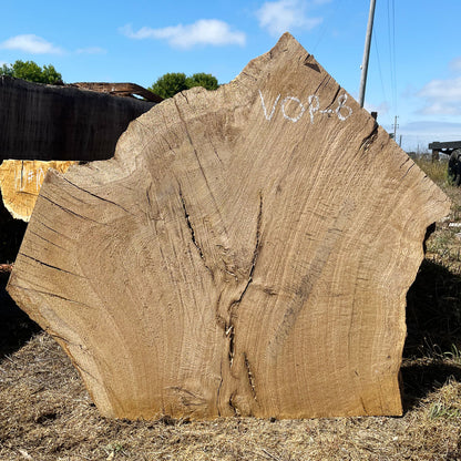 Heritage Valley Oak Live Edge Cookie / Round – 34" x 33" x 2.5" – Old Growth, Air-Dried – #VOP-8