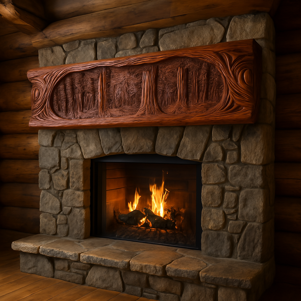 Custom Mantel, Old Growth Giant Sequoia