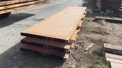 Giant Sequoia Live Edge Slab – 16.75' x 44" x 3" – Old Growth, Air-Dried – #C12-3