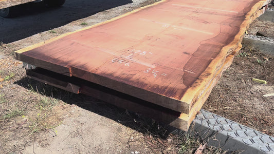 Giant Sequoia Live Edge Slab – 16' x 61" x 3.25" – Old Growth, Air-Dried – #C5-6