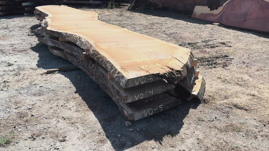 Heritage Valley Oak Live Edge Slab – 20.83' x 52" x 3.125" – Old Growth, Air-Dried – #VO-3