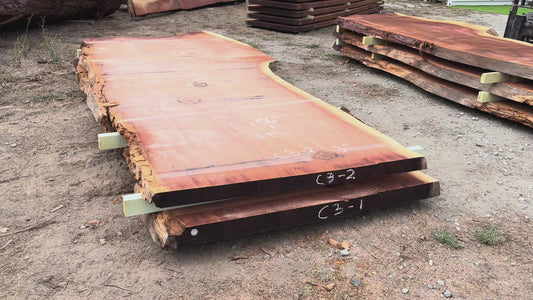 Giant Sequoia Live Edge Slab – 13' x 72" x 3" – Old Growth, Air-Dried – #C3-2
