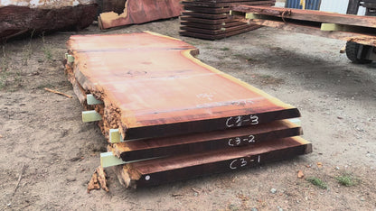 Giant Sequoia Live Edge Slab – 13' x 67" x 3.25" – Old Growth, Air-Dried – #C3-3
