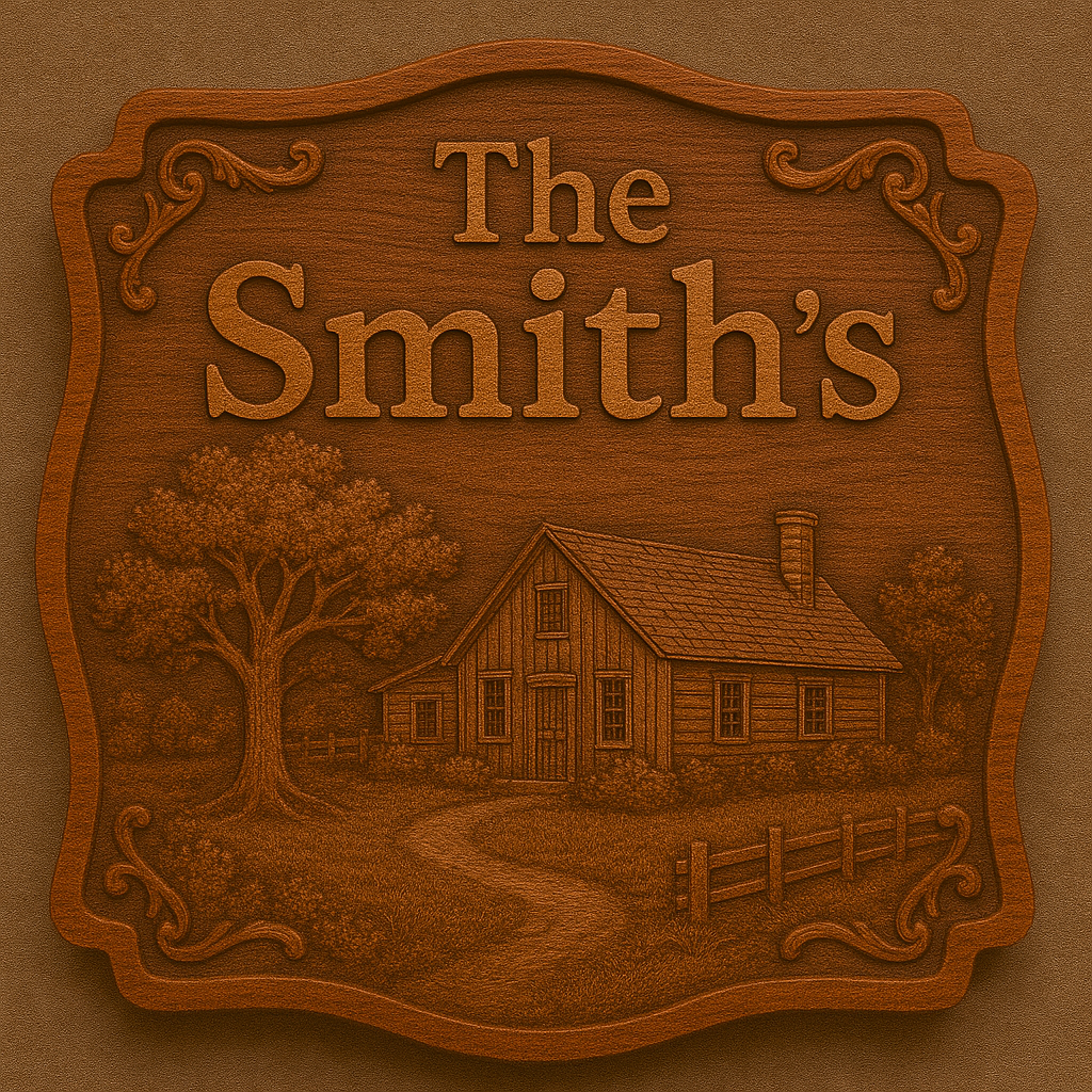 Custom Home Sign/Plaque, Old Growth Giant Sequoia