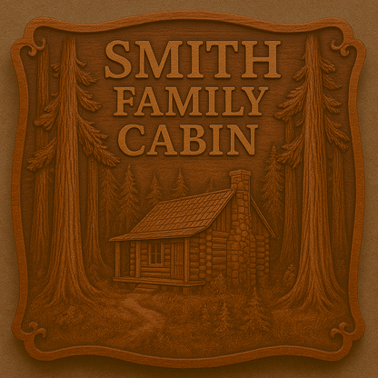 Custom Home Sign/Plaque, Old Growth Giant Sequoia
